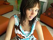 Teenage Brunette Toying Her Pink Virgin Pussyhole At Home