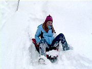 Cute Tedhead Teenager Toying Tight Pussy In The Cold Snow