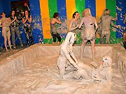 Girls Playing In Dirty Gray Slime
