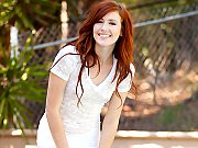 Teen Redhead With Small Tits In Wet Tshirt Posing