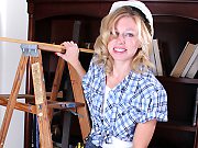 Sexy Construction Lady Uses A Drill To Drill Her Pussy Hole