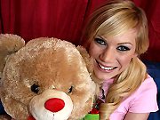 Flirty Young Blonde Sascha Gives Blowjob And Head On Sofa