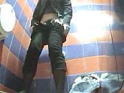 Nice Hard Pissing Teen Pants in Bathroom Showing Off