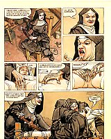 Super Horny Colored Comic Nuns Try to Stop Lesbian Sex