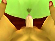 Green 3D cartoon Bitch Rides a Big Cock in This Fantasy Scene