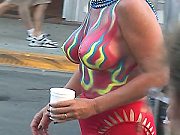 Wild Drunk Girl Shows Under Her Tits Sexy Bikini