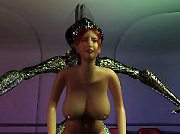 Anime Chick Fucked By Horny Alien Monster. 3D Video.