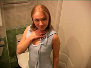 Blond Girl On Toilet Sofa and Fingering