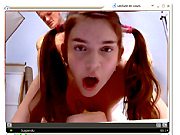 Cute Busty Brunette With Pigtails Gives Blowjob Movies