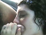 Smiling Girlfriend Giving Head Fuck And Getting Banged In A Car