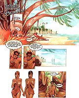 Hot fucking 3D cartoon Lesbians Fucking a Lucky Dude on the Beach