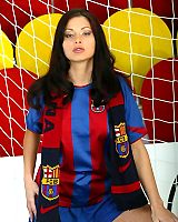 Pornstar Evelyn Lory In Soccer Jersey Undressing