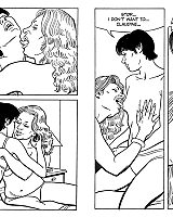Lesbian Fingering Hairy Pussy & Kissing Comic