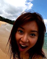 Yui seto at the beach