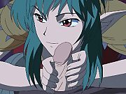 Super Sexy and Wild Anime Demon Whore Riding a Hot Cock