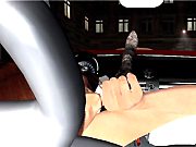 Brunette With Big Tits Fingers In Car 3d