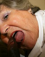 Dirty Granny Sucks Massive Black Dick and Fingers Pussy