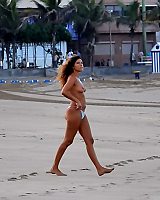 Mature Women Walk Totally Naked At Naturist Beaches Enjoy Their Enormously Big Boobs And Hairy Pussi