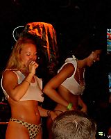 Drunk Chicks Posing In Wet Tshirts On Stage