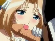 Blonde Hentai Girl toying sucks Big Tits Gives Oral Bed Live and gets double Fucked.
