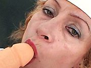 Kvetuse Head Nurse Fucks Her Breasts And Midle Aged Cunny With A Plastic Meat St