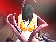Beautiful Tentacle Fucking 3D Slut plays with Juicy Tits