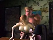 Busty Blonde Licked & Doggystyle Fucked 3d