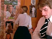 Horny Teenage Schoolgirl Swallows Creamy Cum in This Retro French Porn Movie