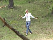 Perverted Young Flasher Teen Blonde Pisses In Forest