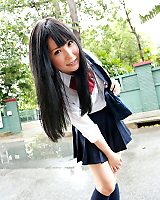 Busty Rin Suzune Dressed As A Young Asian Girl