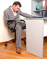 Secretary In Nylon Pantyhose Sucks Riding Dick In Office