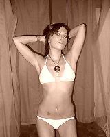 Sweet Model Deja Shows Herself Slim Body dressing in Tiny Bikini