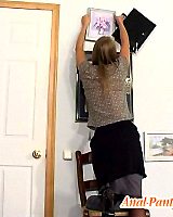 Randy Chick In Black Pantyhose Seducing Guard Into Ass-plundering Action