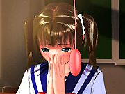 College Schoolgirl Toyed With Vibrator Hentai 3d