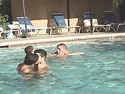 Gay cuties kissing guy and touching