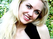 Remarkable Blonde Teen Painter Drawing A Picture In The Nude On The Forest Glade On Video.
