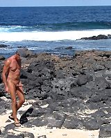 Perfect Babes Sunbathes Nude Aerobics On The Beach