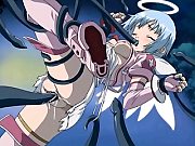 Horny Blue Haired Anime Babe gets Fucked by Tentacles