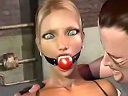Blonde Fucked Missionary & Ball Gagged 3d