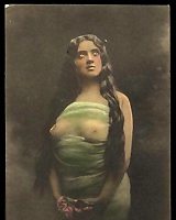 Hand Colored Vintage French 1921 Year Erotic Risque Cards