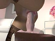 Mature Woman With Huge Fake Tits Toying 3D Movies
