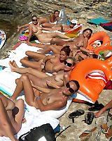 Young Brunette Teen Nudists Showing Their Bodies On The Beach