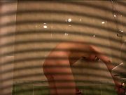 Girl Undressing and Fondling Pussy In Shower Voyeur
