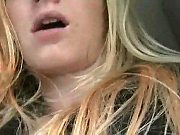 Cute Blond Girl Masturbating On By A Public Train And Filming Herself On Shes A Video