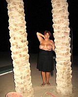 Flabby House Wives get Naked outside and Show Off Nasty Tits