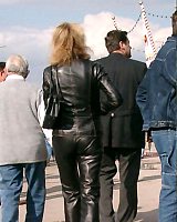 Super Sexy Assed Beauties in Leather Doing it Up Nice