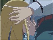 Blue Eyed Blondie Hentai Schoolgirl Gives Felatio on Her Knees