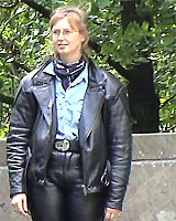 Beautiful outside and Tempting Leather Wearing Hotties Teasing