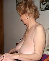 Very old amateur granny girls at their home