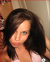 Dark Haired Brunette Amateur Undressing Selfshot Photos